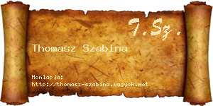 Thomasz Szabina névjegykártya